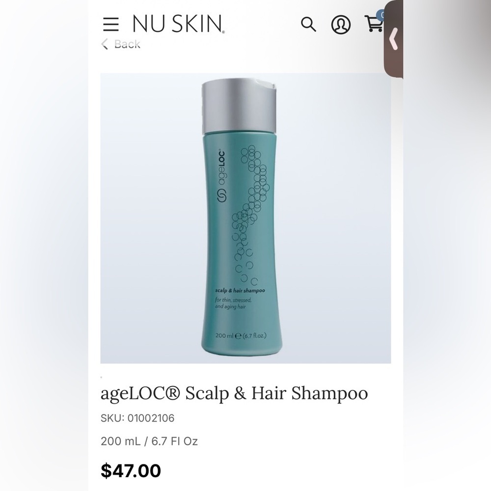 Nu Skin ageLoc scalp and hair shampoo NEW - Picture 2 of 5